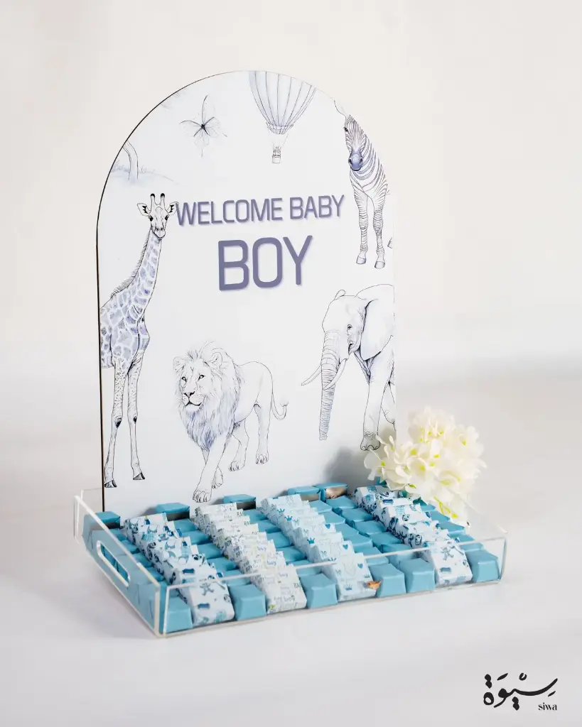Baby Boy Assortment Tray - Belgian Chocolates