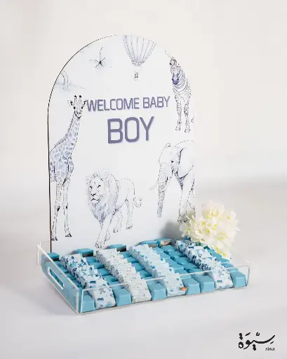 Baby Boy Assortment Tray - Belgian Chocolates
